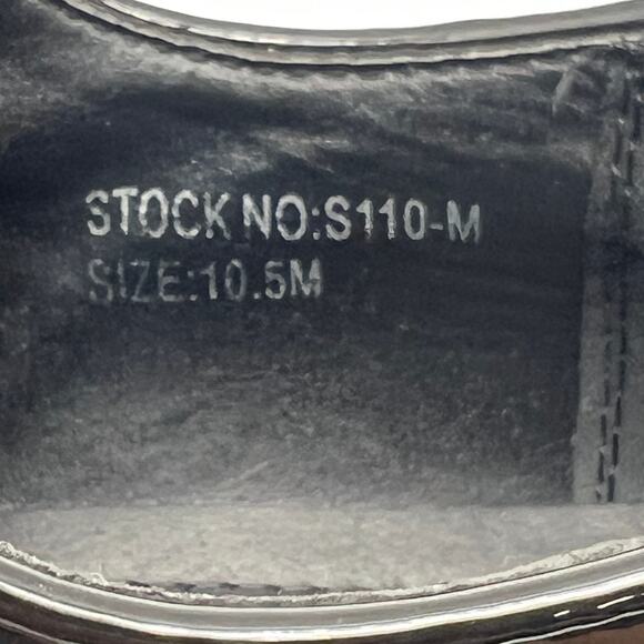 Fabian Couture S110-M Black Upper Plain Toe Derby Mens 10.5M Dress Shoes - Picture 8 of 9